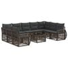 vidaXL Ensemble de canap&eacute; de jardin 10 pcs Gris et Gris fonc&eacute;