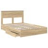 vidaXL Lit de Rangement Ch&ecirc;ne Sonoma 150 x 200 cm Bois d'ing&eacute;nierie