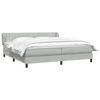 vidaXL Sommier &agrave; lattes de lit et matelas gris clair 180x210cm velours