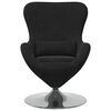 vidaXL Fauteuil &oelig;uf Noir Velours
