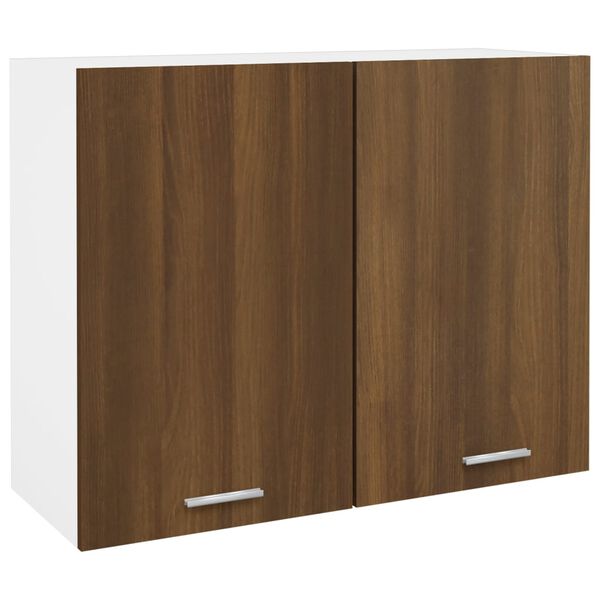 vidaXL Armoire suspendue "Lyon" Ch&ecirc;ne brun 80 x 31 x 60 cm Bois d'ing&eacute;nierie