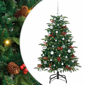 vidaXL Sapin de No&euml;l artificiel Vert 150 cm PVC, m&eacute;tal et plastique