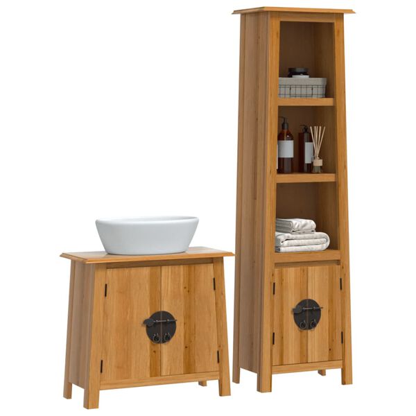 vidaXL Ensemble de meubles de salle de bain 2 pcs bois de pin massif