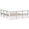 vidaXL Lit bibliothèque sans matelas blanc 180x200 cm bois pin massif