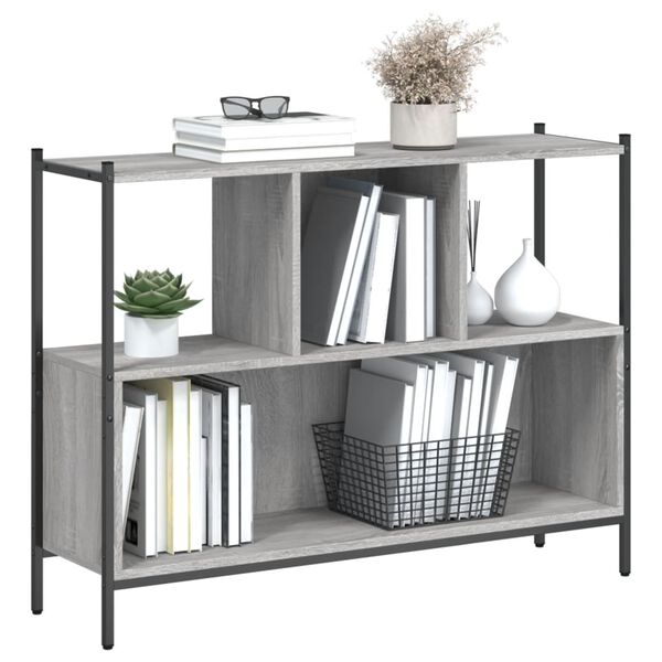 vidaXL Bibliothèque sonoma gris 102x28x77,5 cm bois d'ingénierie