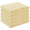 vidaXL Tissu de Table 5 pc Rond Cr&egrave;me blanc &Oslash; 180 cm Polyester