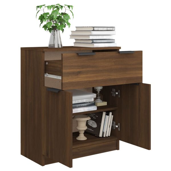 vidaXL Buffet ch&ecirc;ne marron 60x30x70 cm Bois d'ing&eacute;nierie