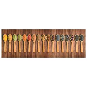 vidaXL Tapis de cuisine lavable Cuill&egrave;res 60x300 cm