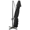 vidaXL Parasol de jardin d&eacute;port&eacute; avec double dessus noir 400 x 300 cm