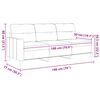 vidaXL Canap&eacute; &agrave; 3 places Gris fonc&eacute; 180 cm Tissu