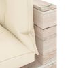 vidaXL Salon palette de jardin 5 pcs avec coussins bois de pin
