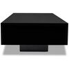 vidaXL Table basse noir brillant