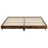vidaXL Cadre de lit sans matelas ch&ecirc;ne fum&eacute; 200x200 cm bois ing&eacute;nierie