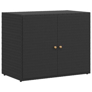 vidaXL Armoire de rangement de jardin Noir 100x55,5x80 cm R&eacute;sine tress&eacute;e