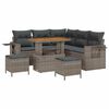 vidaXL Ensemble de canap&eacute; de jardin 8 pcs Gris polyrotin