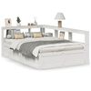 vidaXL Lit biblioth&egrave;que sans matelas blanc 120x190 cm bois pin massif