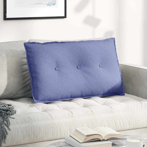 vidaXL Coussin de Dos Bleu denim 80 x 19 x 50 cm tissu