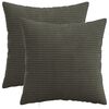 vidaXL Housse de coussin 2 pcs HEERLEN Anthracite 40 x 40 cm