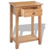 vidaXL Table console 50 x 32 x 75 cm Bois de chêne massif