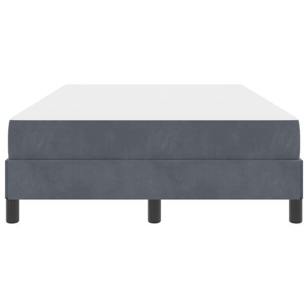 vidaXL Lit &agrave; ressorts avec matelas Gris fonc&eacute; 120 x 190 cm tissu