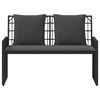 vidaXL Banc ext&eacute;rieur Uni Noir et Gris fonc&eacute; 116 x 55 x 82 cm