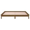 vidaXL Cadre de lit &agrave; LED sans matelas 140x190 cm bois massif