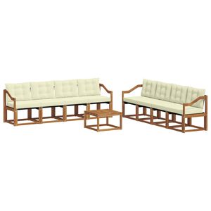 vidaXL Ensemble de canap&eacute;s d'ext&eacute;rieur 9 pcs Naturel et Cr&egrave;me
