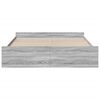 vidaXL Cadre de lit avec tiroirs sans matelas sonoma gris 180x200 cm