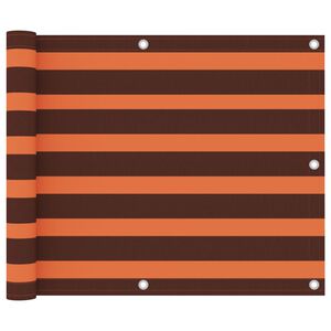 vidaXL &Eacute;cran de balcon Orange et marron 75x500 cm Tissu Oxford