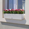 LECHUZA Jardini&egrave;re BALCONERA Cottage 80 ALL-IN-ONE Blanc
