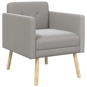 vidaXL Fauteuil d'appoint Gris clair Velours