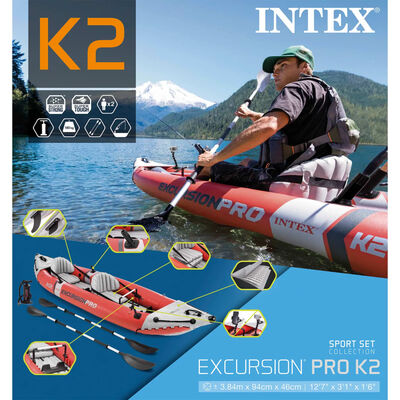 Intex Kayak gonflable Excursion Pro 384 x 94 x 46 cm 68309NP