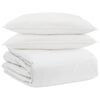 vidaXL Ensemble de Duvet avec oreiller 3 pcs Blanc Plume de canard