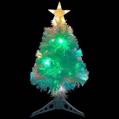 vidaXL Sapin de Noël artificiel avec LED Blanc 64 cm Fibre optique