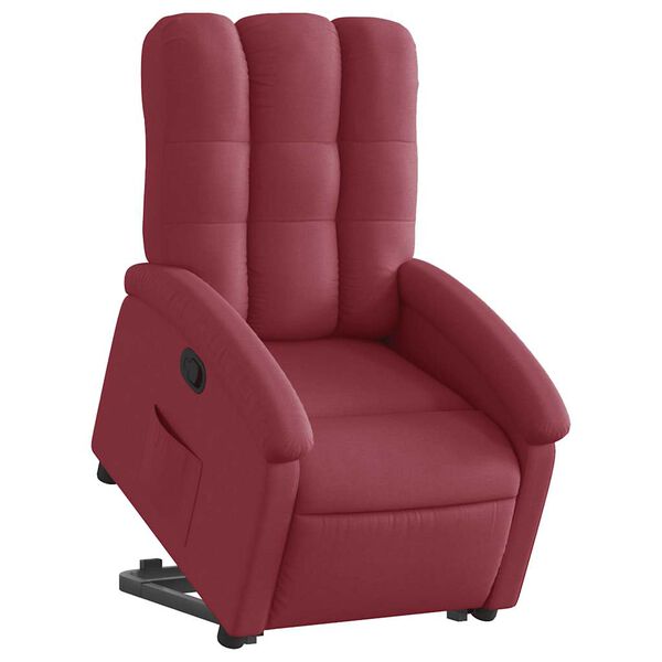 vidaXL Fauteuil inclinable rouge bordeaux tissu