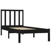 vidaXL Cadre de lit sans matelas noir bois de pin massif 90x190 cm