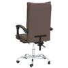 vidaXL Fauteuil inclinable de bureau Marron Similicuir