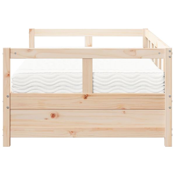vidaXL Lit de jour avec matelas 90x190 cm bois de pin massif