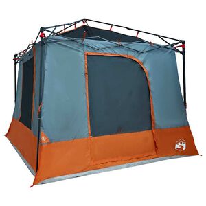 vidaXL Tente int&eacute;rieure 6 personne Gris et orange taffetas