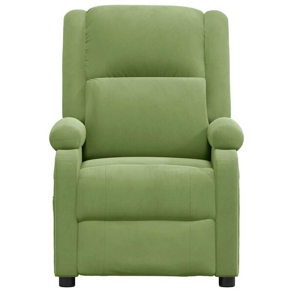vidaXL Fauteuil inclinable &eacute;lectrique vert clair velours