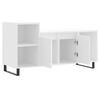 vidaXL Meuble TV Blanc 100x35x55 cm Bois d'ingénierie