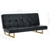 vidaXL Canapé-lit Similicuir Noir