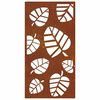vidaXL D&eacute;coration murale jardin 105x55 cm acier corten design feuille