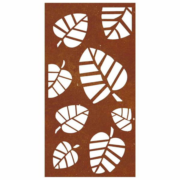 vidaXL D&eacute;coration murale jardin 105x55 cm acier corten design feuille