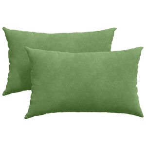 vidaXL Coussins de canap&eacute; 2 pcs Vert clair 50 x 30 cm