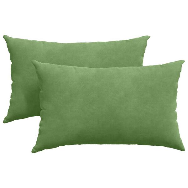 vidaXL Coussins de canapé 2 pcs Vert clair 50 x 30 cm