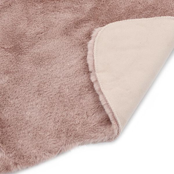 vidaXL Tapis 65 x 95 cm Fausse fourrure de lapin Vieux rose