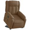 vidaXL Fauteuil inclinable de massage électrique Marron Tissu