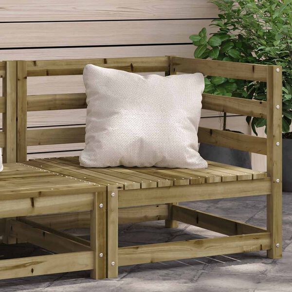 vidaXL Canap&eacute; d'angle de jardin 70x70x67 cm bois de pin impr&eacute;gn&eacute;