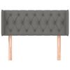 vidaXL T&ecirc;te de lit avec oreilles Gris fonc&eacute; 103x16x78/88 cm Tissu